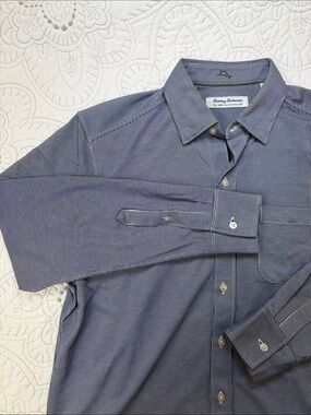 Tommy Bahama San Lucio Stretch Striped Dress Shirt - Men’s Button Down Small Top